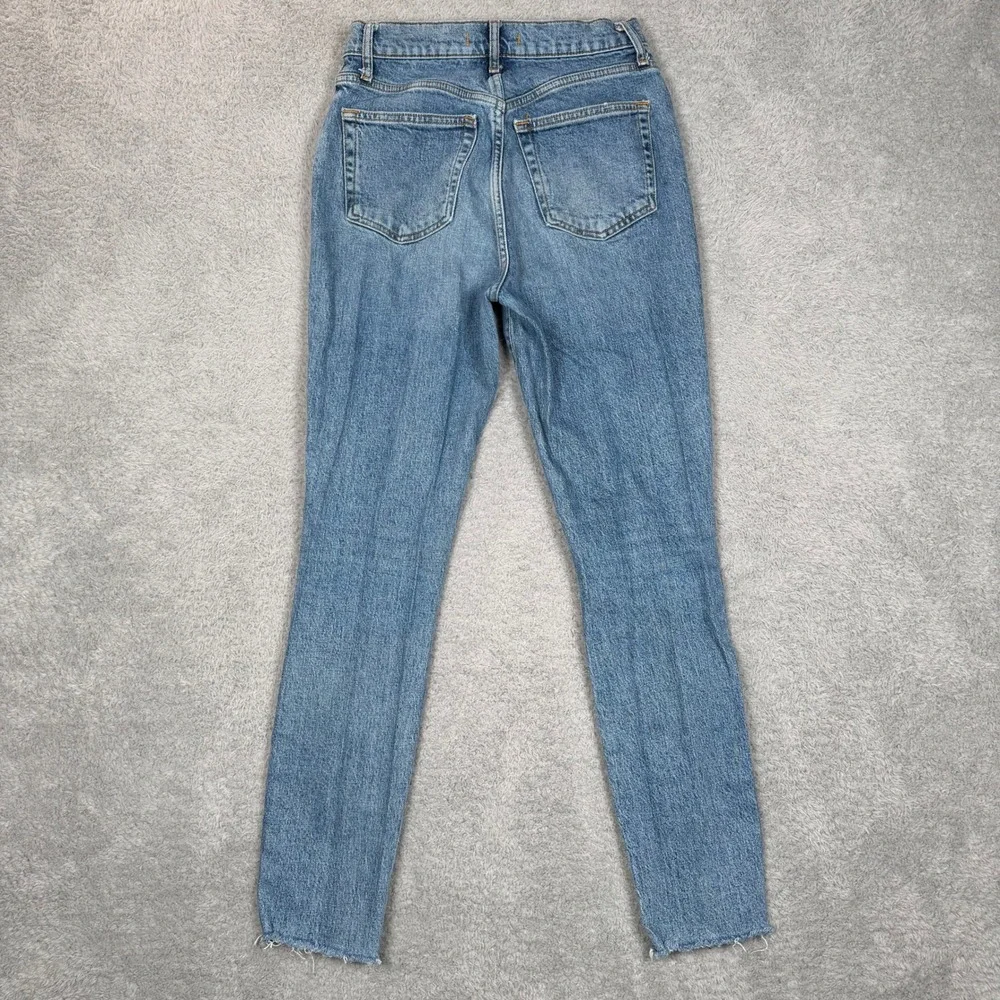 We The‎ Free Free People High Rise Skinny Jeans Blue Distressed Raw Hem Size 29